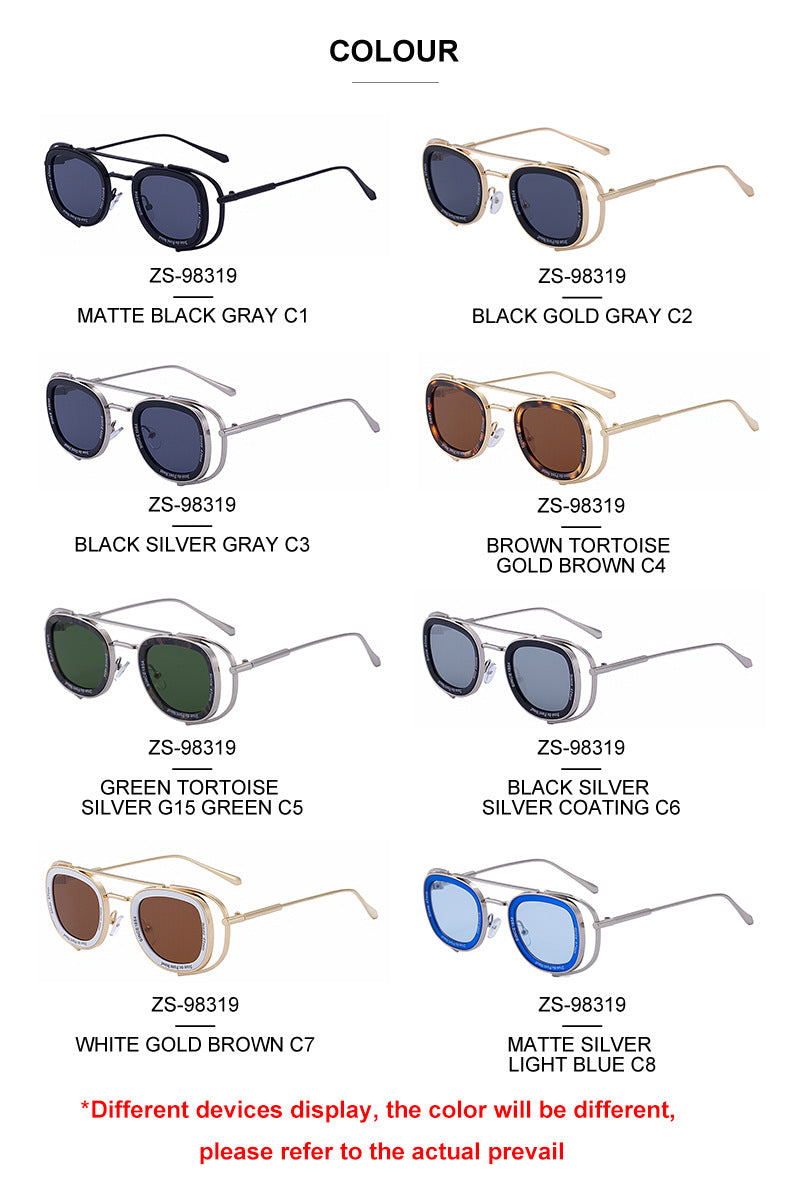 2025New Men's Sunglasses High-End Oval European and American Retro High-Grade Sunglasses for Men Driving
