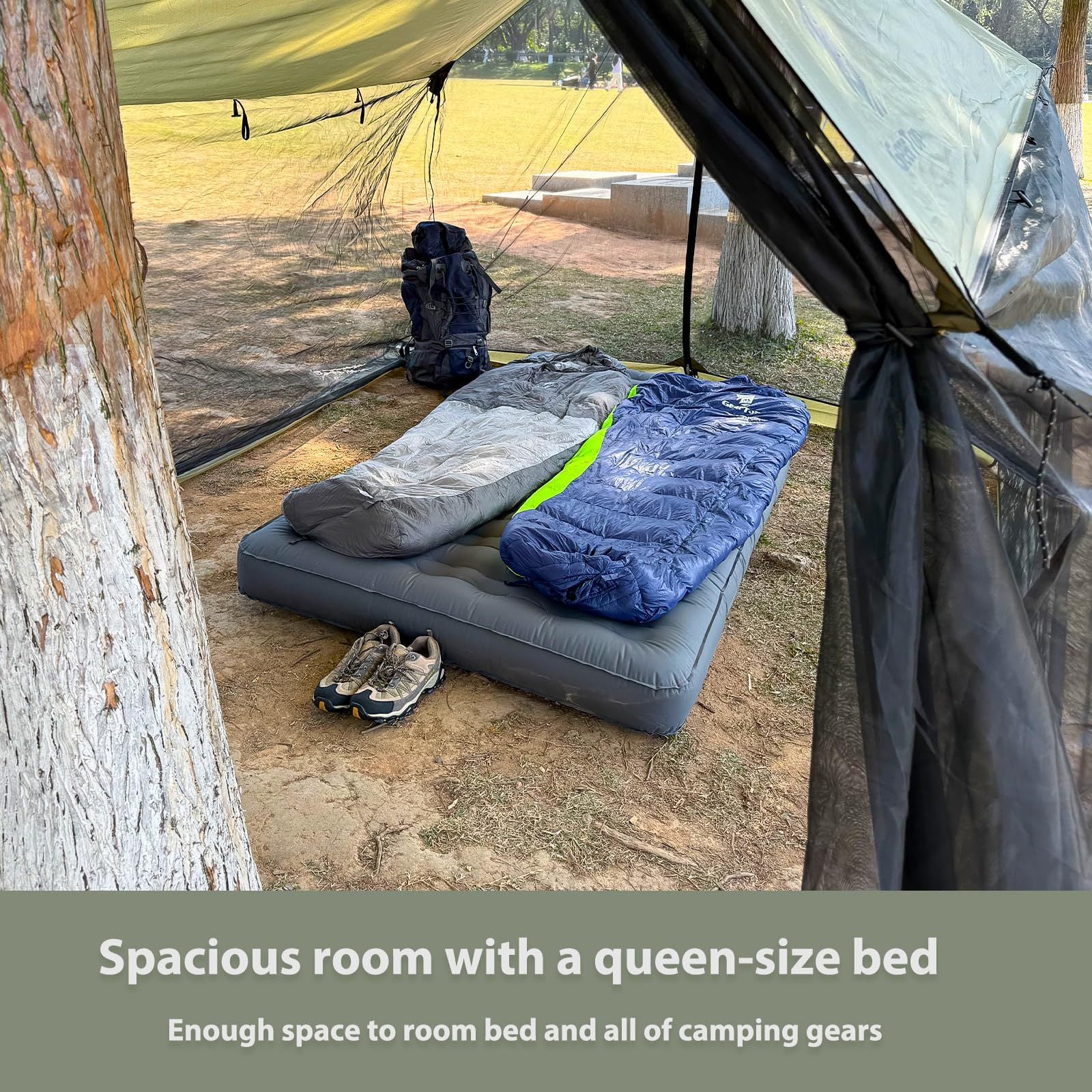 New Canopy Tent Outdoor Camping Picnic Sunshade Rainproof Mosquito-proof Camping Canopy Large Space
