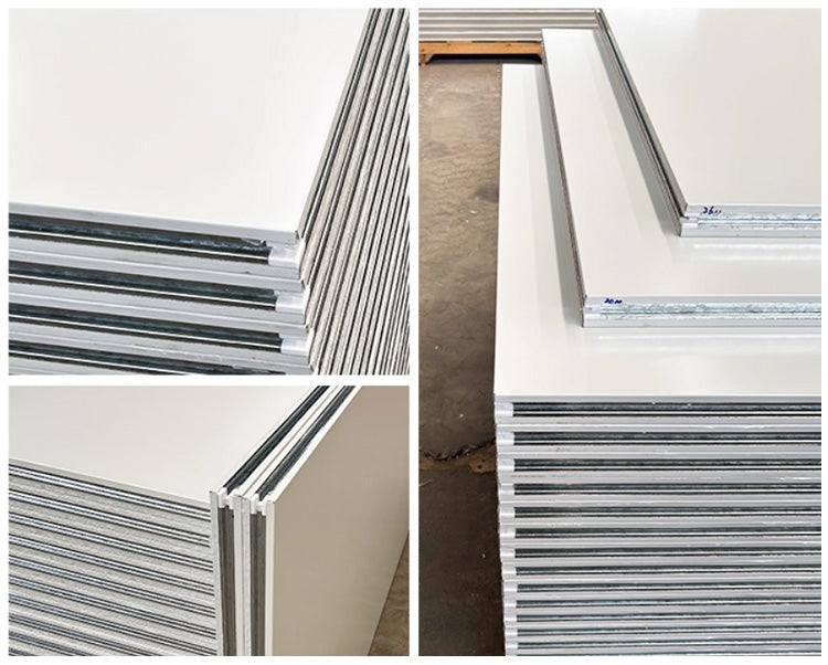Handmade Customizable Calcium Silicate Board Surface Magnesium Rock Wool Board Hollow Glass A2 Fireproof Cold Rooms Workshops