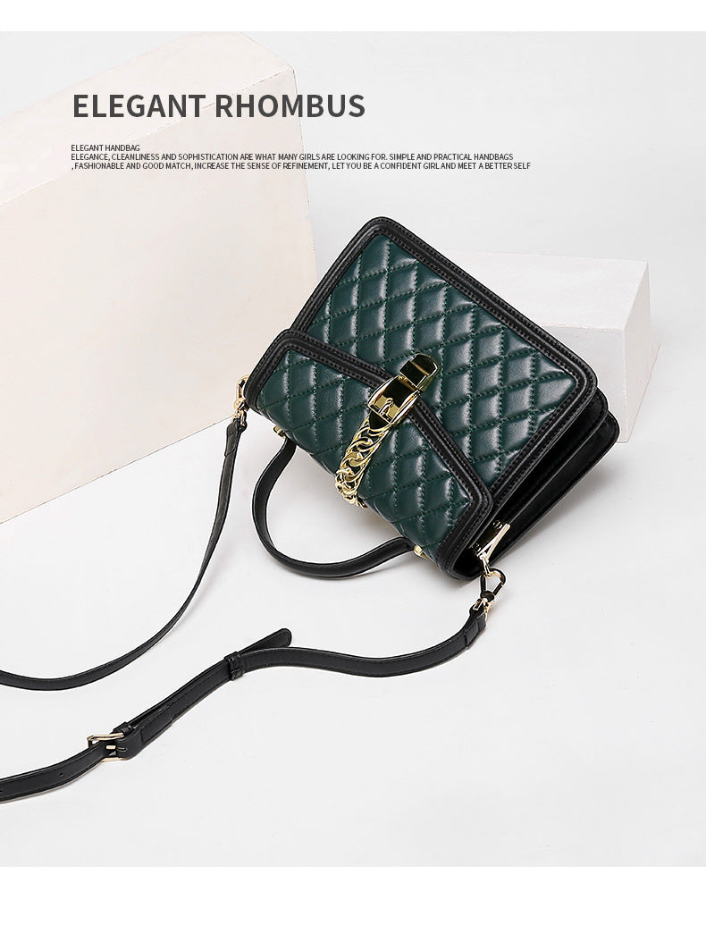 New Women's Bag Trendy Fashion Retro Quilted Small Square Bag Personality Stylish Simple Crossbody Women's Bag Handbag