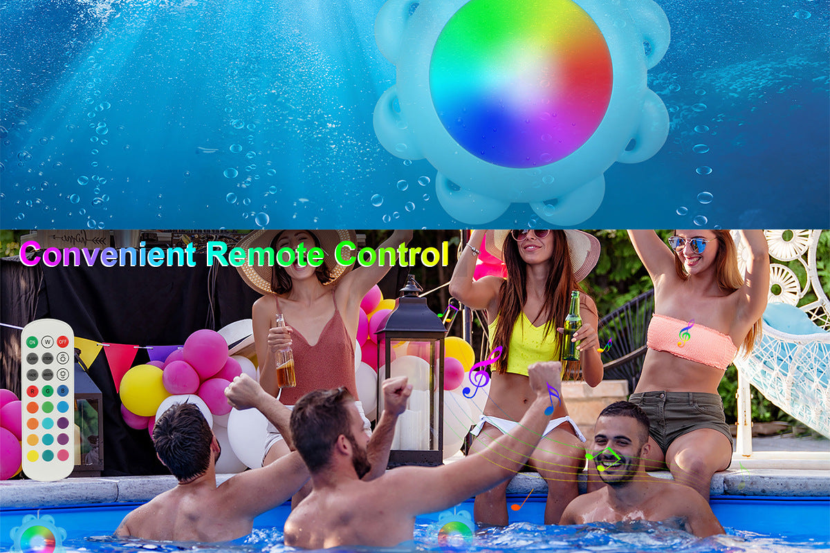 Bluetooth Pool Light IP68Waterproof Underwater Light LED Atmosphere Light Underwater Light Outdoor Hanging Pool Light