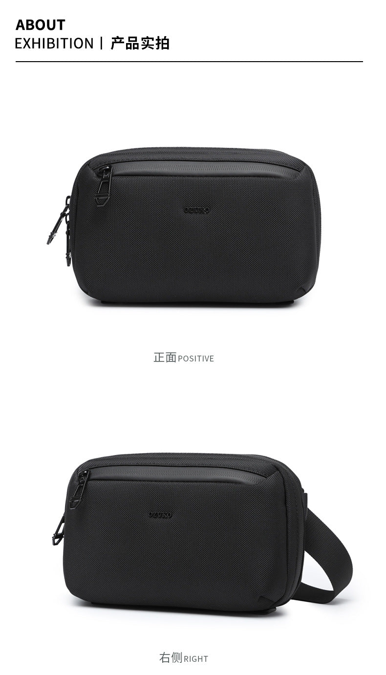 OZUKO Men's Clutch Bag Crossbody Bag Chest Bag High-end Waterproof Multifunctional Trendy Brand Shoulder Bag Organizer Bag