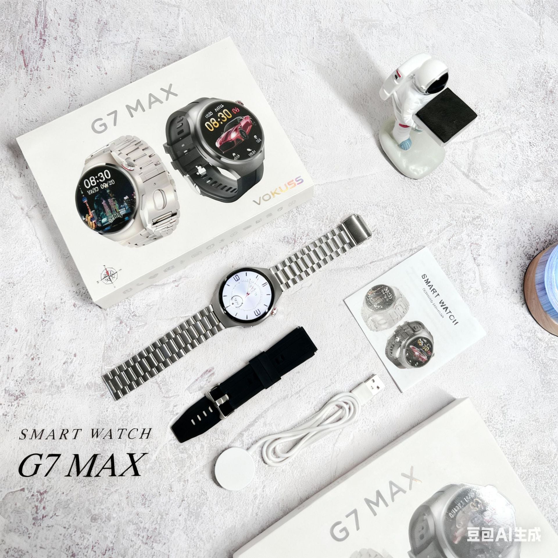 G7 Max Smart Watch1.52inch Bluetooth call, heart rate monitor, step counter, sleep monitoring, message notifications, exercise