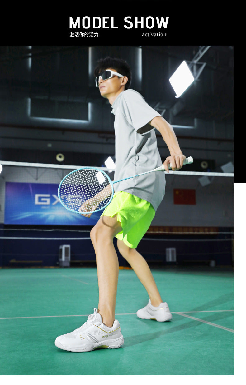 Large Size New Cushioning Anti-Slip Sneakers Breathable Table Tennis Shoes Low-Top Men's Professional Badminton Training Shoes