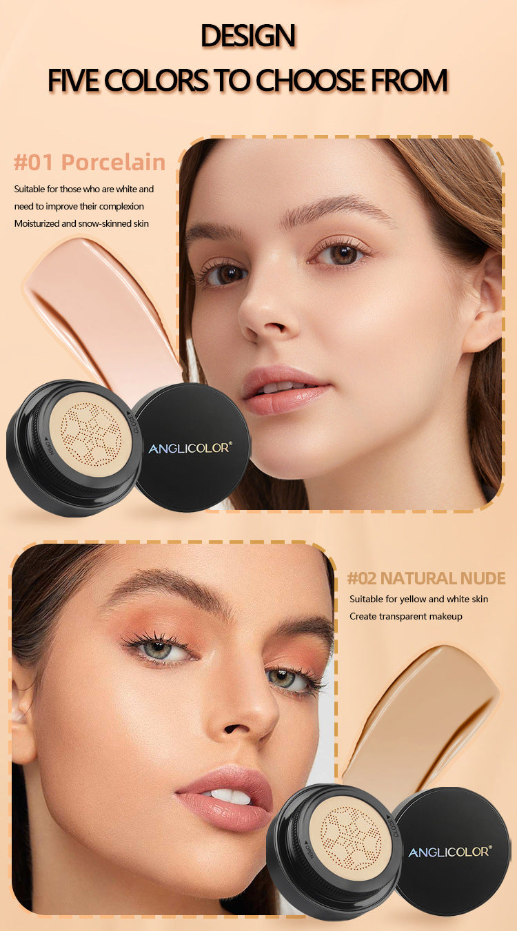 Anglicolor Foundation Cushion Mushroom Head Dropshipping CC Isolation Cream Anti-Sweat Concealer BB Frost
