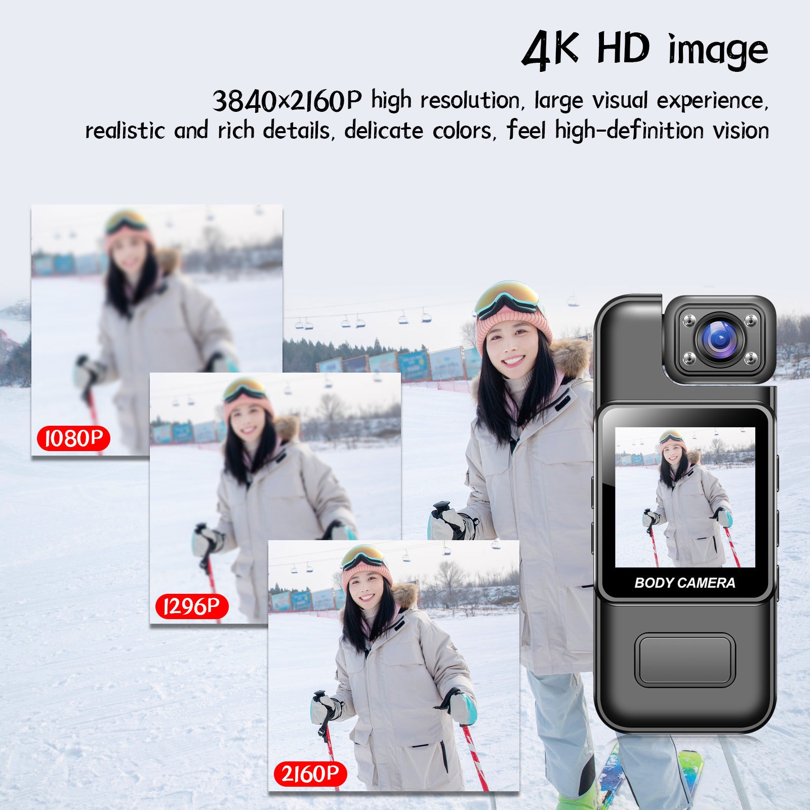 Pocket Camera Sports DV Small photo recorder with screen, back clip camera, infrared night vision, portable law enforcement device