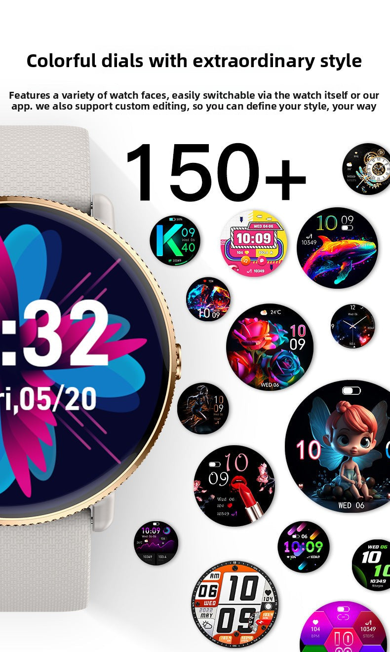 S61Smart Watch1.43inch Bluetooth call heart rate pedometer sleep monitor IP68Deep Waterproof Sports