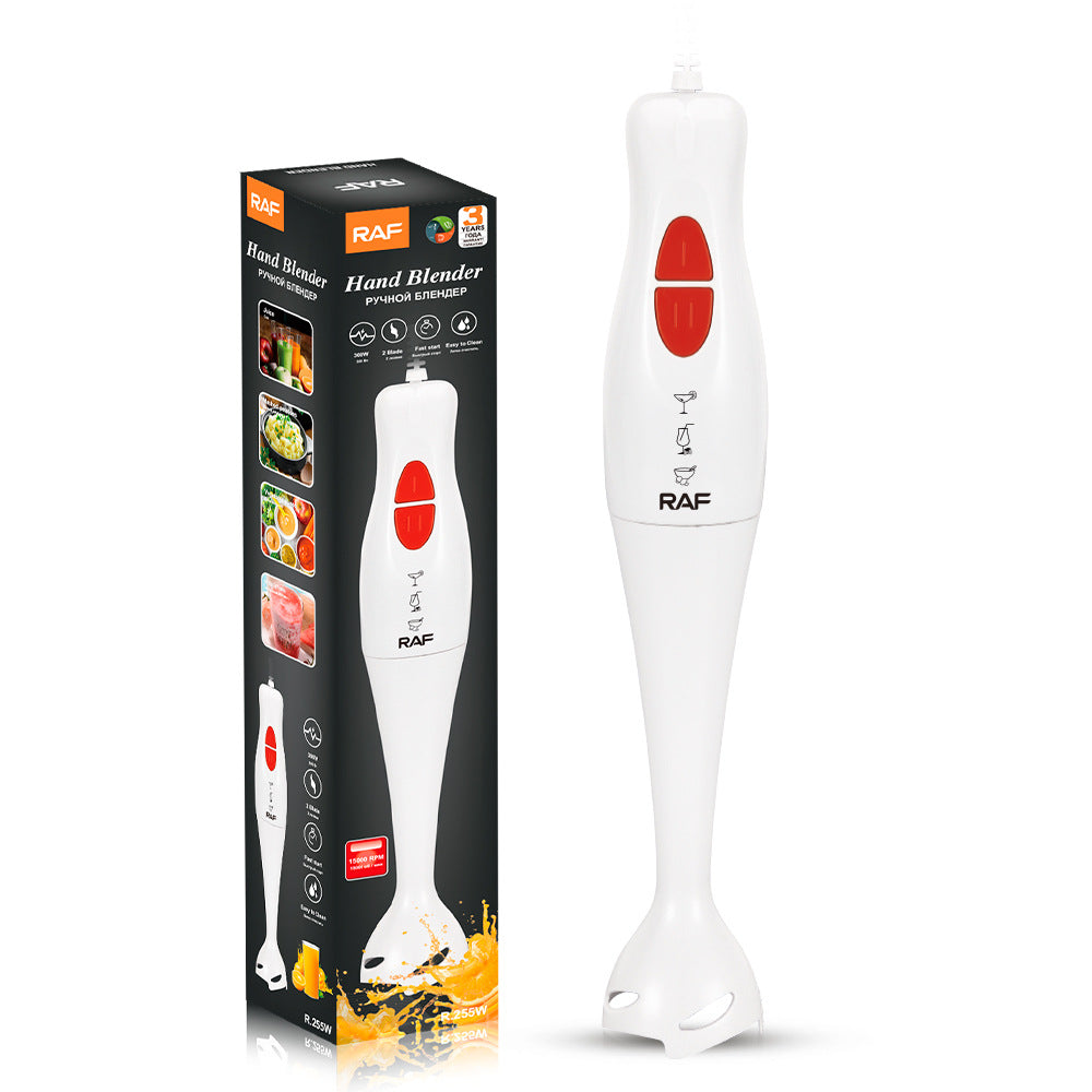 RAF European Standard Handheld Cooking Stick Electric Mixer Single Stick Juicing, Egg Beating, Mixing, Household Use