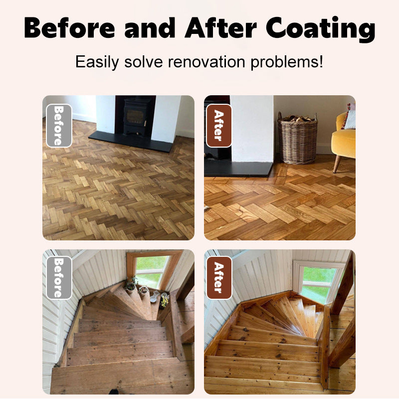 New Furniture Renovation Care Semi-Transparent Water-Based Wood Wax Oil with Brush Multi-Color Wood Protection Coating