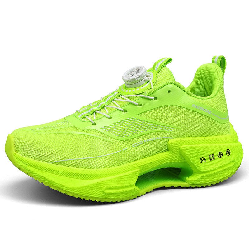 2025Men's and Women's Shock Absorption Breathable Non-Slip Sports Shoes Hollow Popcorn Carbon Plate Soft Sole Running Shoes Breathable Shock Absorption