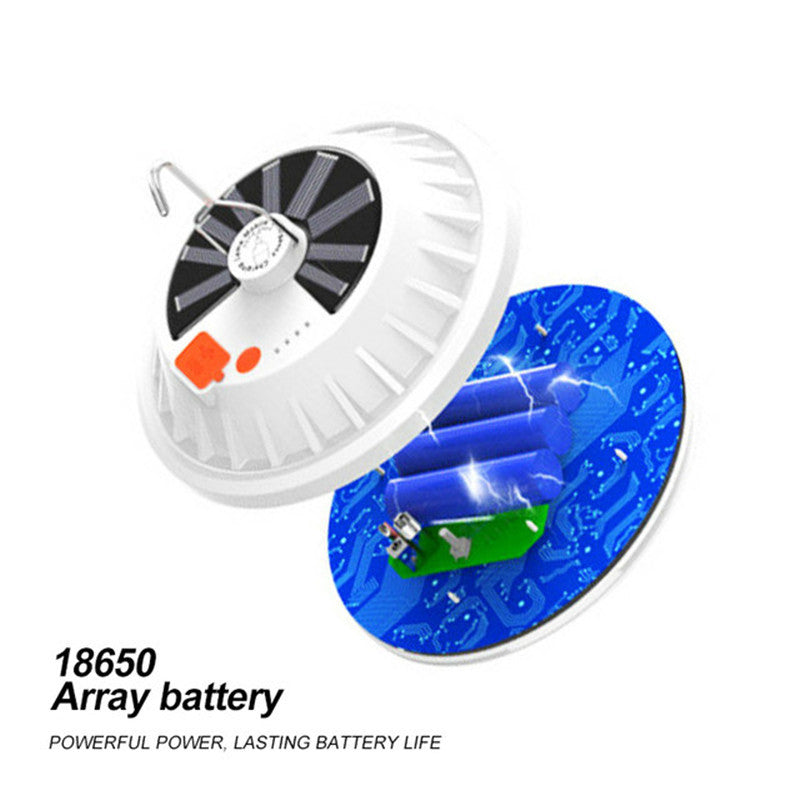 Outdoor LED Tent Light Camping Light with Remote Control Three-Leaf Bulb Emergency Light for Home Power Outage