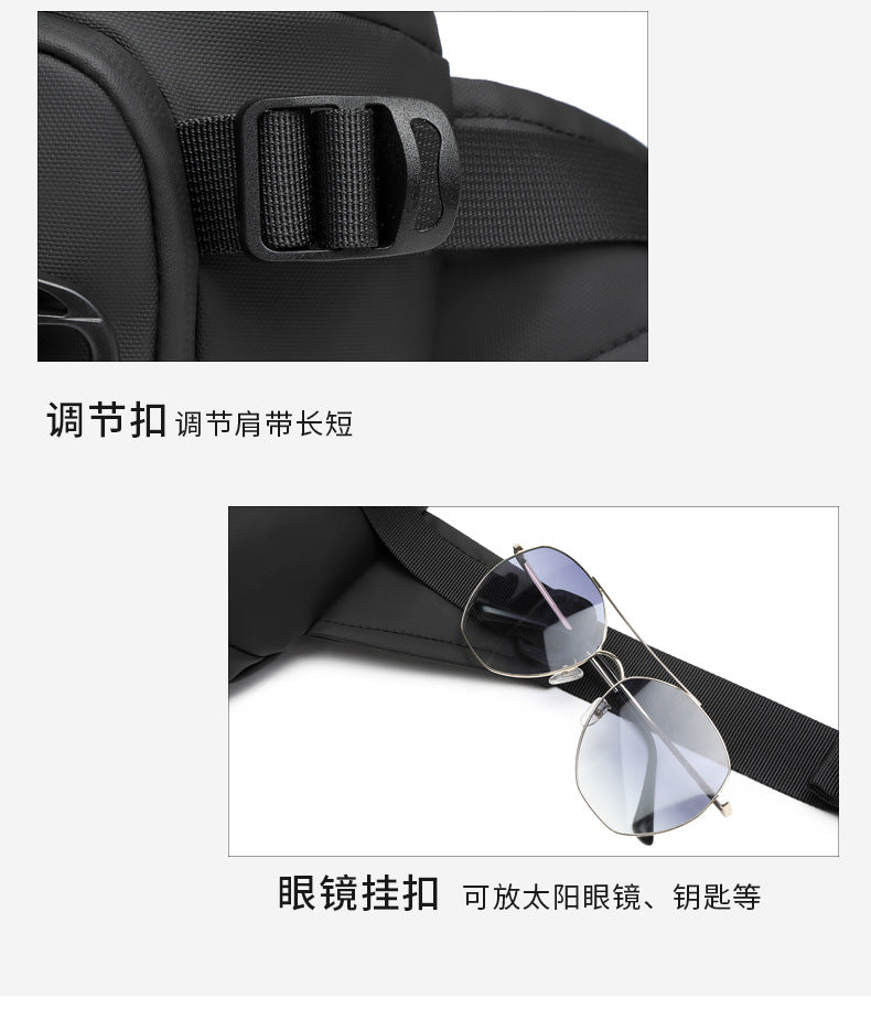 Men's Waist Bag Trendy Brand Crossbody Bag High-end Chest Bag Multi-functional Outdoor Portable Waterproof Men's Shoulder Bag