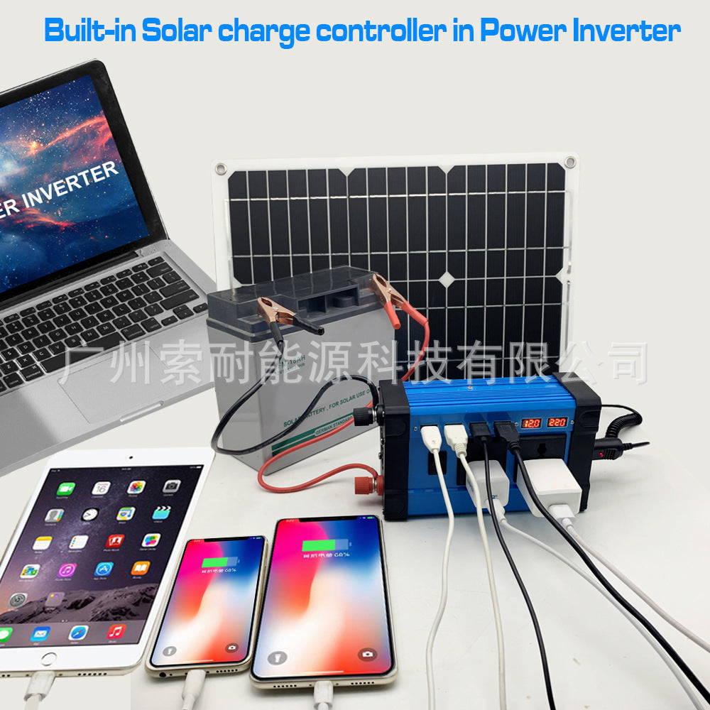 Triumph300W/500W Solar Energy Kit System：12V Inverter+30A Controller+18W Solar Panel
