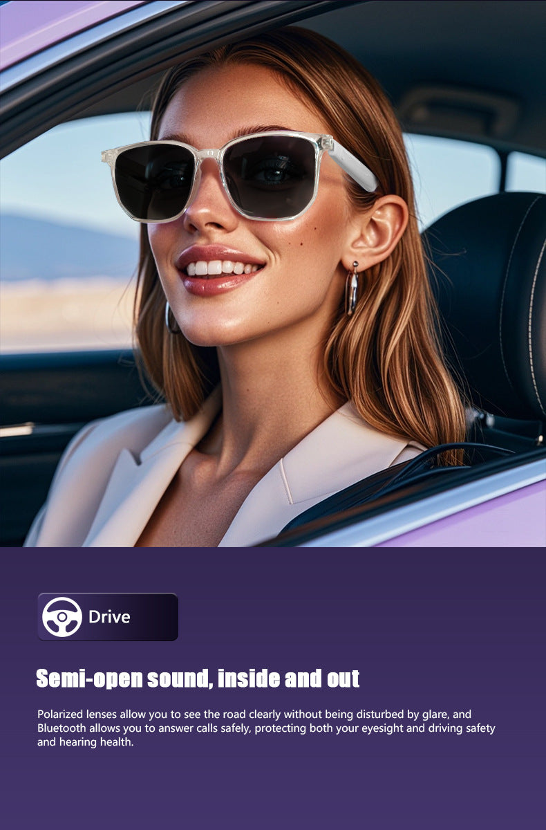 【AI Translation】Smart Translation Glasses Sunglasses Bluetooth Glasses Polarized UV Protection Blue Light Listening to Music Calling