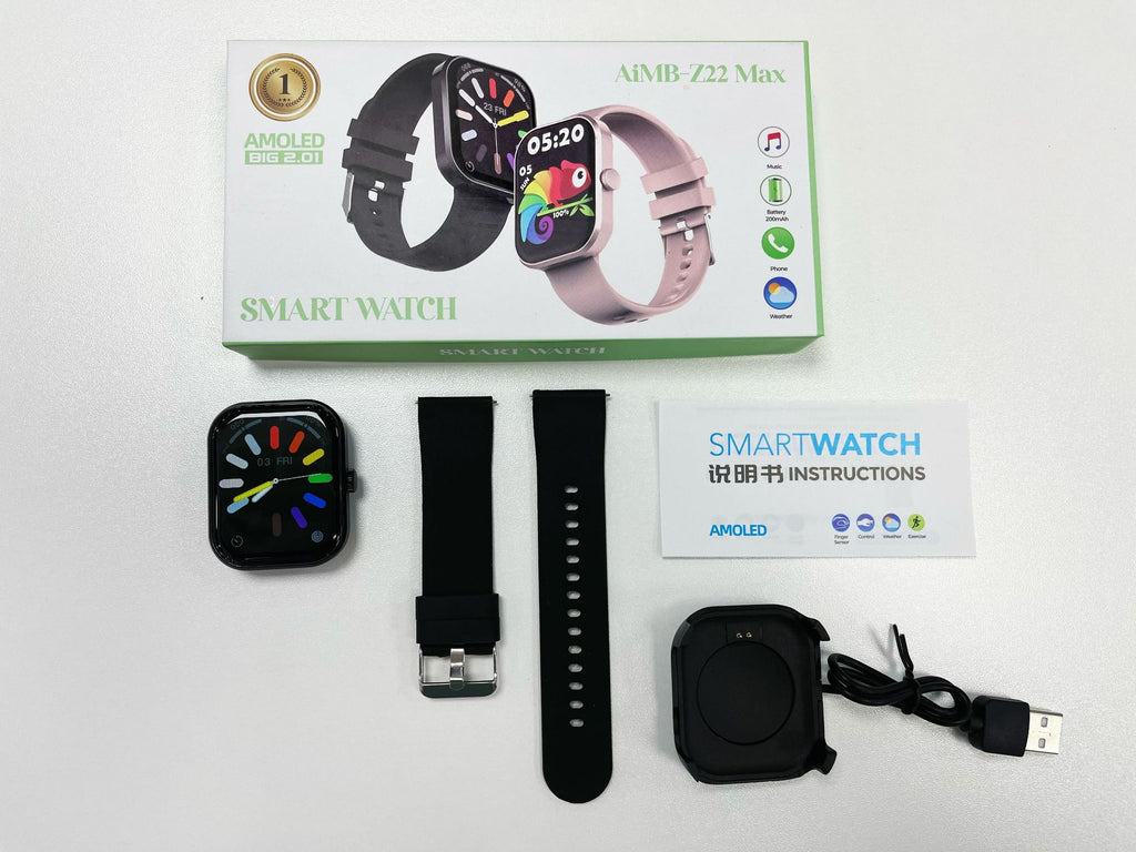 AIMB-Z22 Max Smart Watch2.01inch Bluetooth Call Heart Rate Pedometer Sleep Monitor Sports Waterproof Shockproof Dustproof