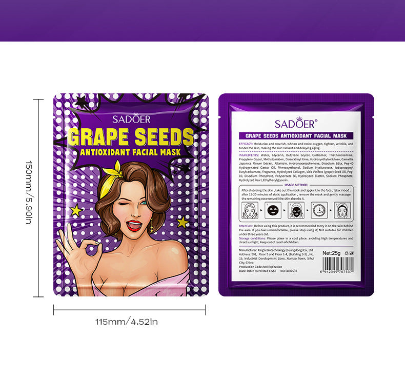 Goddess Mask SADOER Hyaluronic Acid Moisturizing Hydrating Face Mask Sheets Wholesale for  Trade