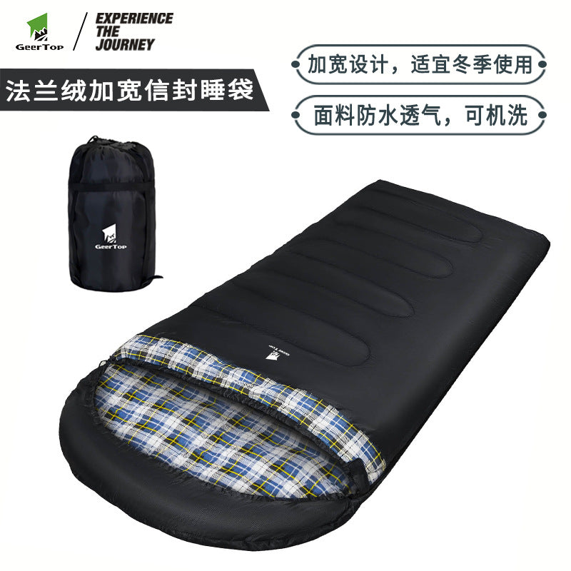 Winter Sleeping Bag Thickened and Widened Warm Quilt Envelope Style Outdoor Camping Adult Sleeping Bag2kg