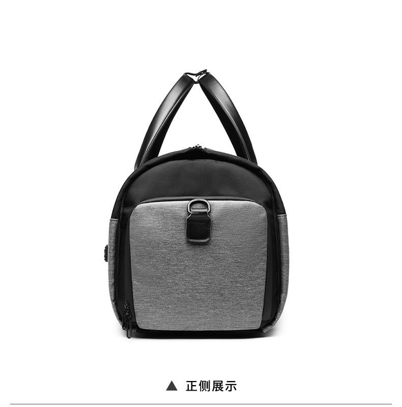 Men's Travel Bag Foldable Suit Gym Bag Large Capacity Multifunctional Waterproof Short Trip Handheld Shoulder Luggage Bag