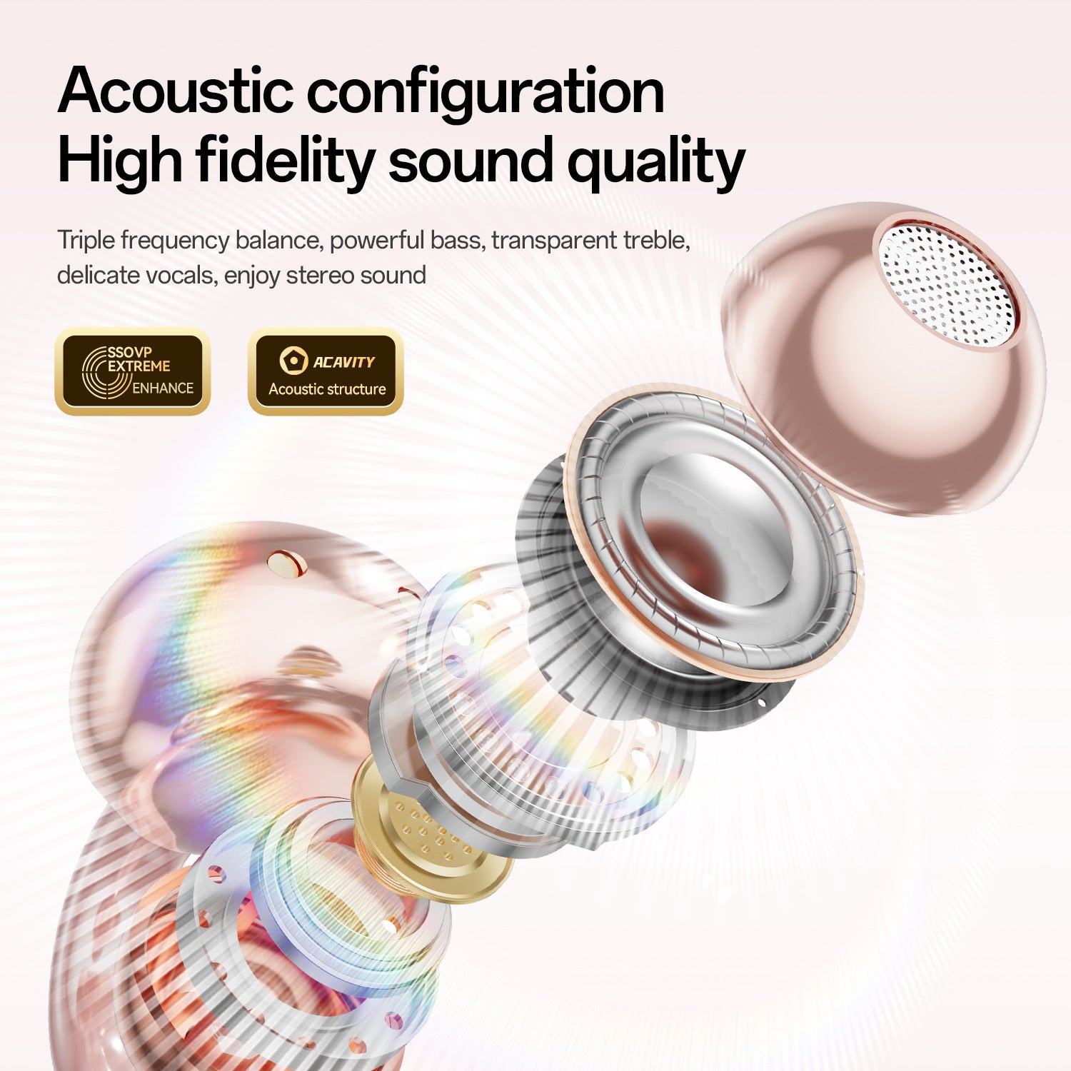 New E-commerce Model M106Simple Heart Long Battery Life High Appearance Mini Bag Style Wireless Bluetooth Earphones