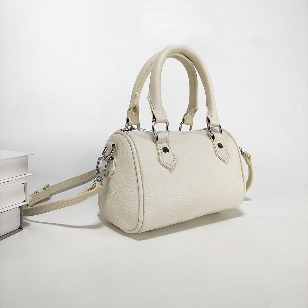 High-end texture genuine leather Boston pillow bag for women2025New Top Layer Cowhide Handbag and Crossbody Bag from Shiling