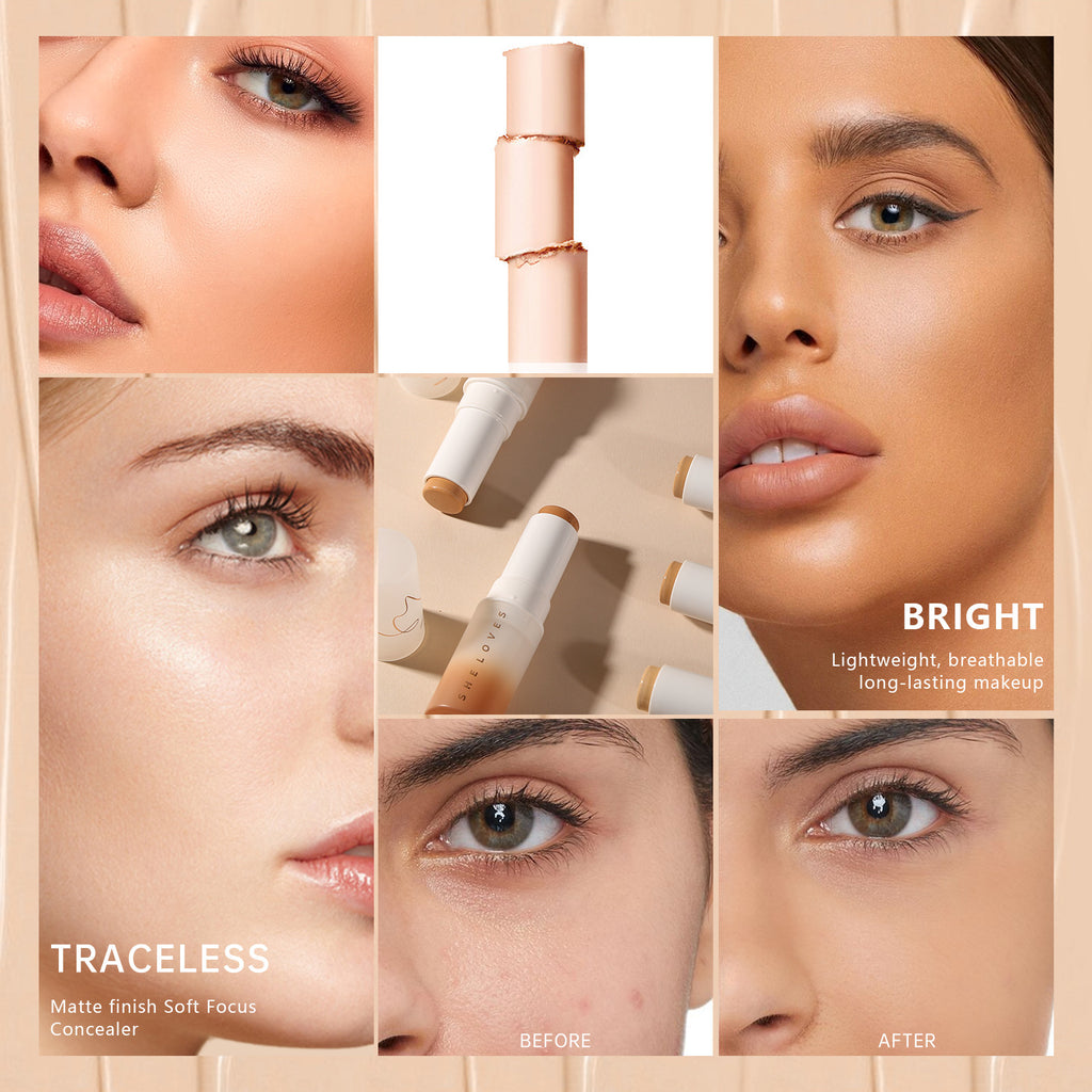 Exclusive Supply sheloves Matte Foundation Stick Concealer Foundation Liquid Non-Cakey Foundation Cream Long-Lasting Foundation Cream