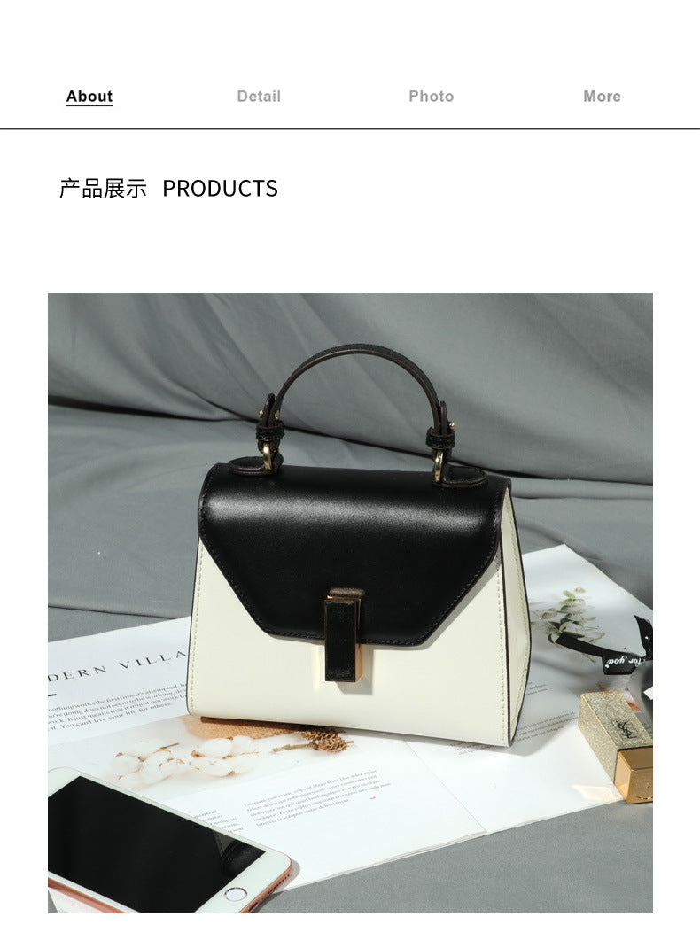Factory Creative New Women's Bag Fresh Color-Block Handbag Shoulder Bag Elegant Versatile Crossbody Bag