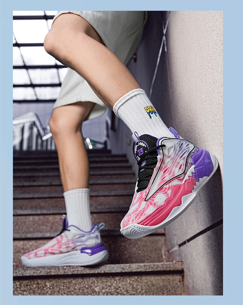 Luminous New Non-Slip Wear-Resistant Fashionable Sports Basketball Shoes Trendy Street Practical Sneakers Student Training Sports Shoes