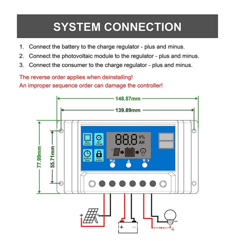 10a Controller Manufacturer Wholesale12V/24V Automatic Switching Battery Charging Solar Street Light Controller