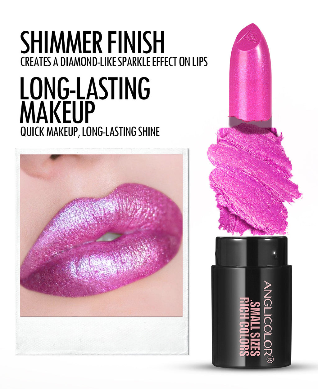 6Pack of Pearlescent Lipsticks Set, European and American Style, Fine Shimmer, Long-lasting, Waterproof, Non-fading, Non-transfer Lipstick Set