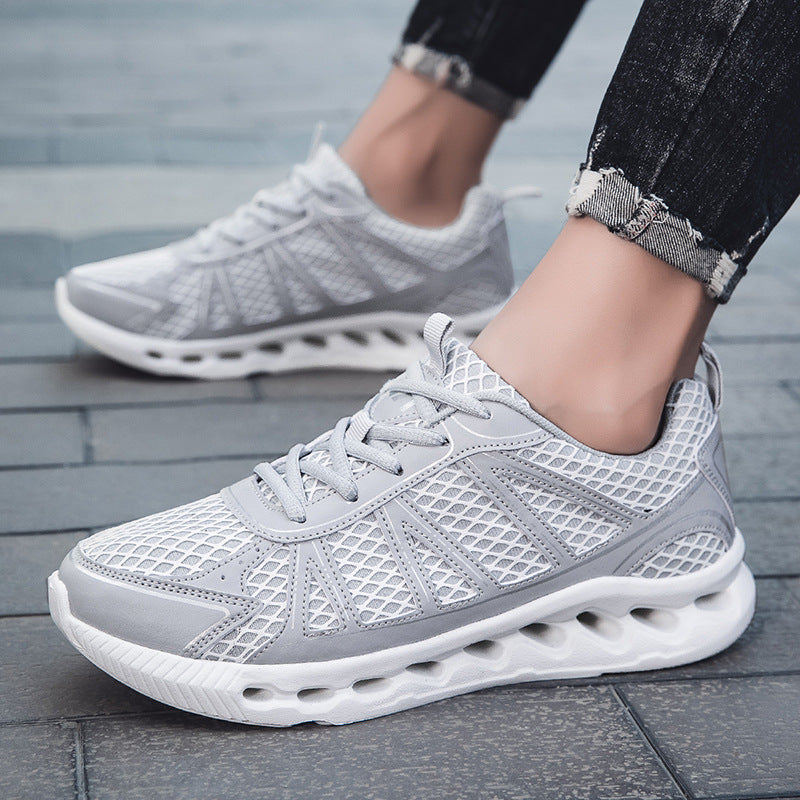 Autumn New Lightweight Shock Absorption Anti-Slip Sports Shoes Large Size Breathable Mesh Casual Shoes Men's Fashion Running Shoes