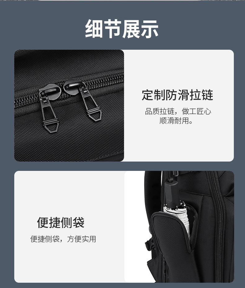 OZUKO Business Backpack Men's Commuting Computer Backpack Waterproof Large Capacity Business Travel Portable Men's Bag