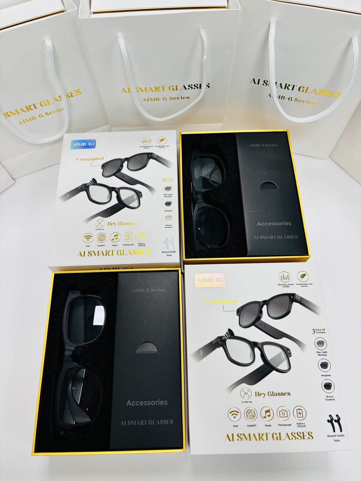 G1Smart Glasses80010000 Pixel Camera Local Storage Audio and Video Recording Function Free Ai Real-Time Translation