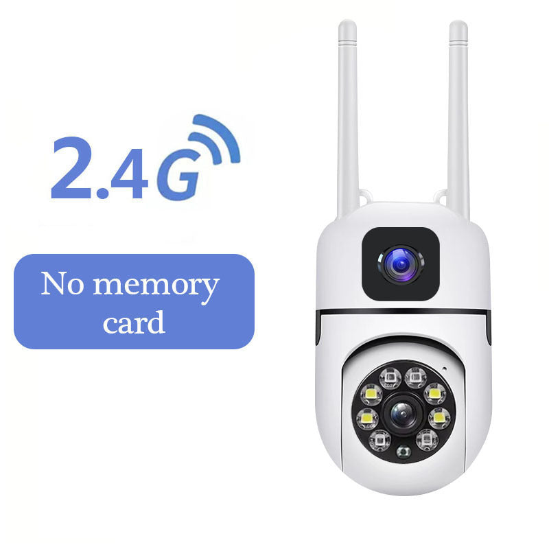 Indoor and Outdoor Surveillance Camera Dual Lens Dome Camera Dual Antenna Bracket Wireless Dual Screen Dual Lens Infrared