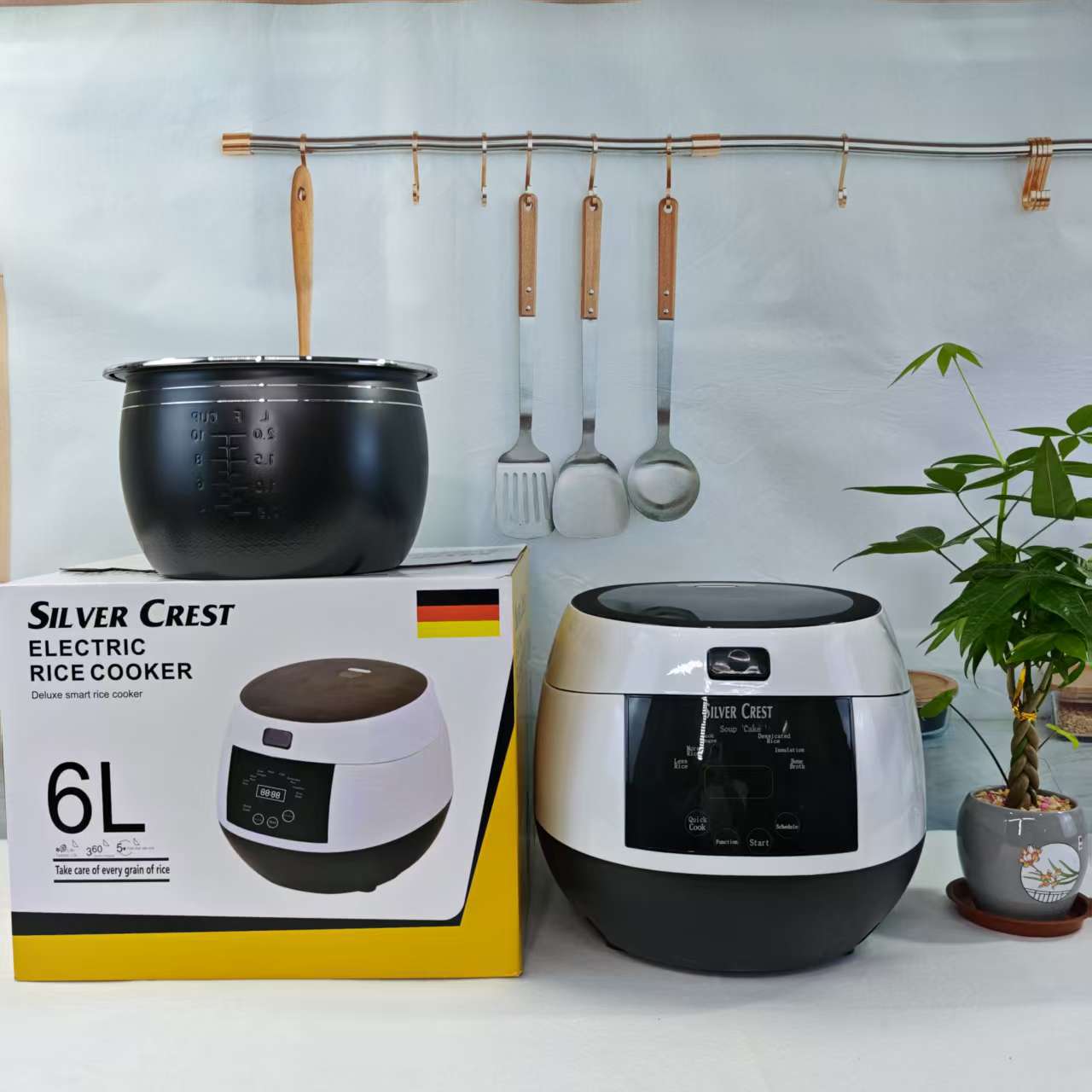 New Smart Touch Screen6L Electric Rice Cooker Household Multi-Functional Large Capacity Appointment Timed Rice Cooker Wholesale
