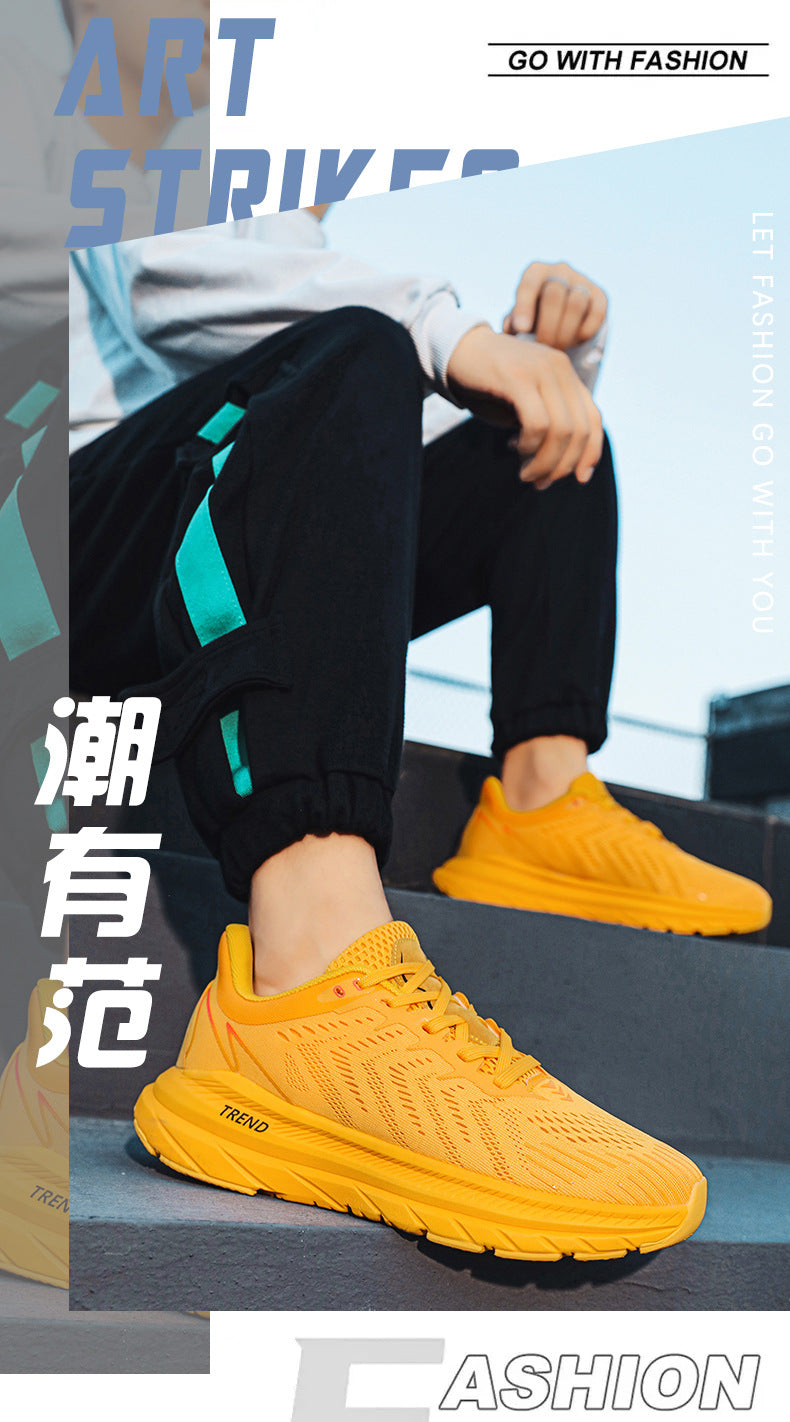 Men's running shoes New Breathable Mesh Student Casual Running Youth Shock Absorbing Anti-Slip Sports Shoes