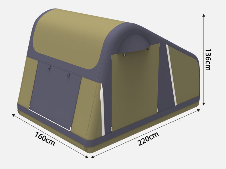 Specialized Car Roof Inflatable Tent Camping Car Gear Portable Rainproof Army Green Tent Outdoor Camping