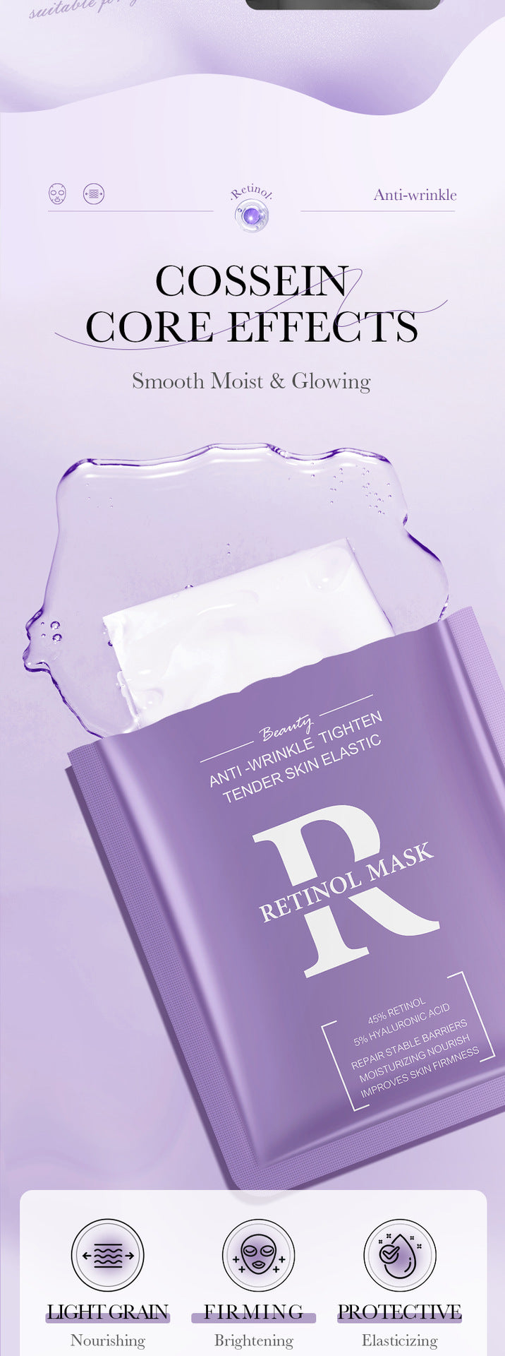 Mask25g BIOAOUA Dimension C Retinol Hydrating Moisturizing Mask Sheet Pack  Wholesale