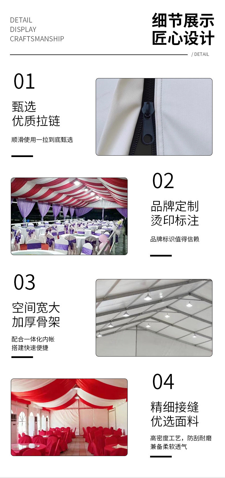 Outdoor European Style Wedding Tent Large Canopy Banquet Wedding Event Warehouse Shed Storage Logistics Tent Aluminum Alloy Tent