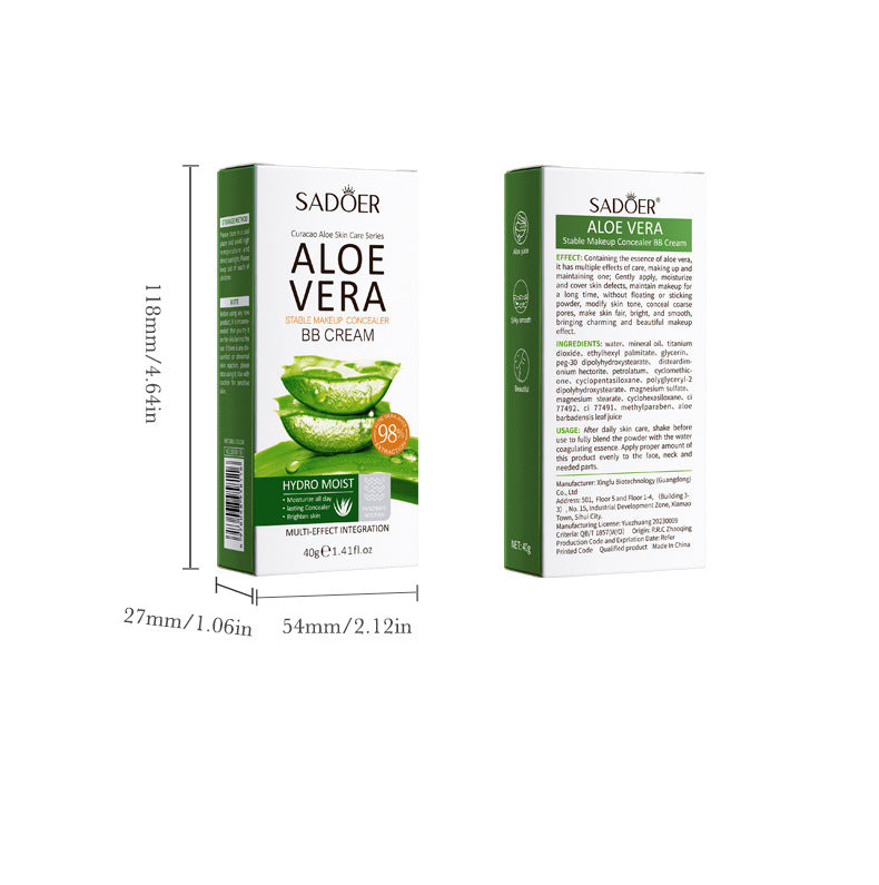 Aloe Vera Long-lasting Concealer BB Frost SADOER Contouring and Shaping Makeup BB Wholesale  Foreign Trade Frost