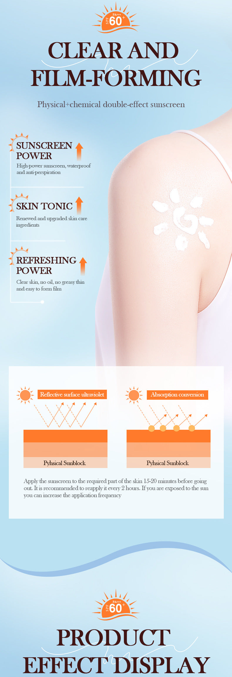 Sunscreen Set SADOER Golden Collagen SPF60+Protective Suit  Wholesale