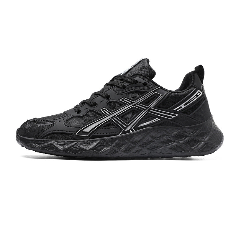 Men's Shoes2025Spring and Summer New Popcorn Soft Bottom Mesh Breathable Sports Shoes Casual Lightweight Shock Absorption Running Shoes