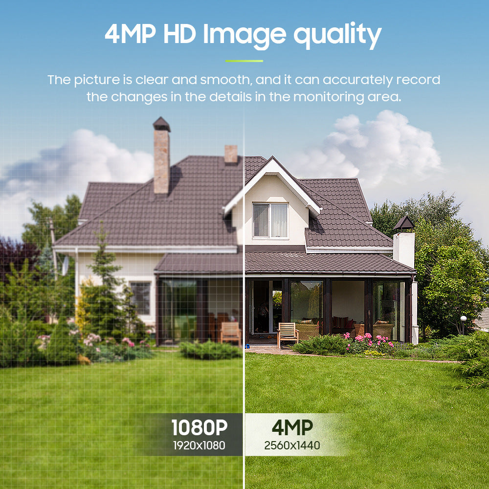 4G Solar HD400Megapixel outdoor courtyard surveillance camera with infrared night vision PIR Detection