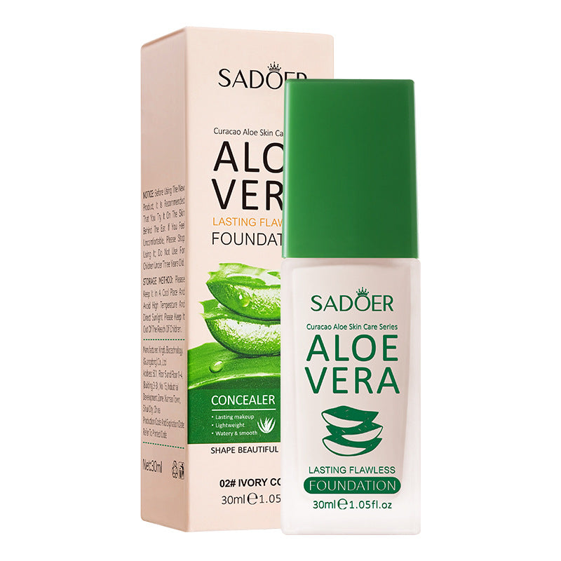 Makeup SADOER Aloe Vera Foundation Liquid Long-lasting Clear Concealer Non-cakey  Wholesale