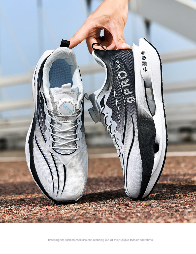 Red Rabbit9PRO Summer Breathable Jacquard Lightweight Sports Shoes with Rotating Buckle Casual Shoes Popcorn Carbon Plate Hollow Running Shoes