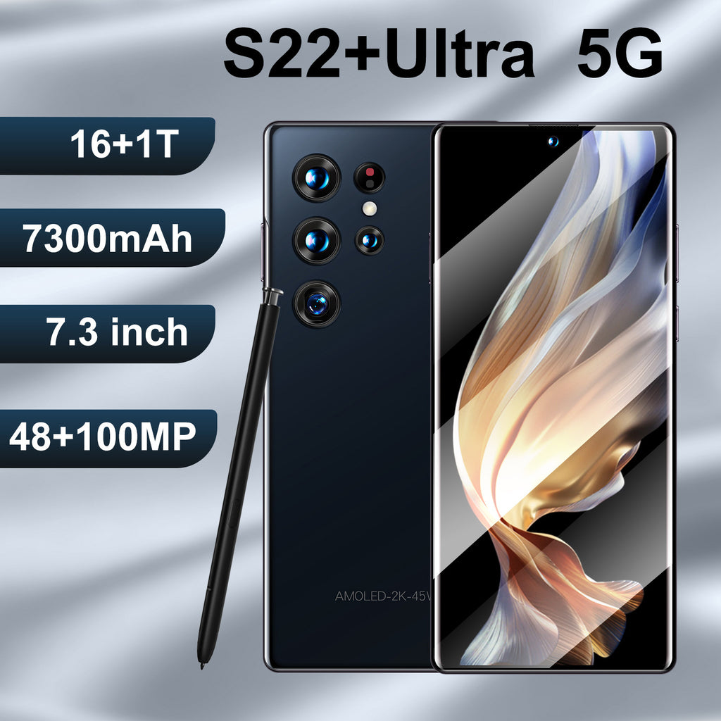 16+1T Mobile Phone S22+Ultra True4G Android True7.3Large Screen800Wan Intelligent Full Screen