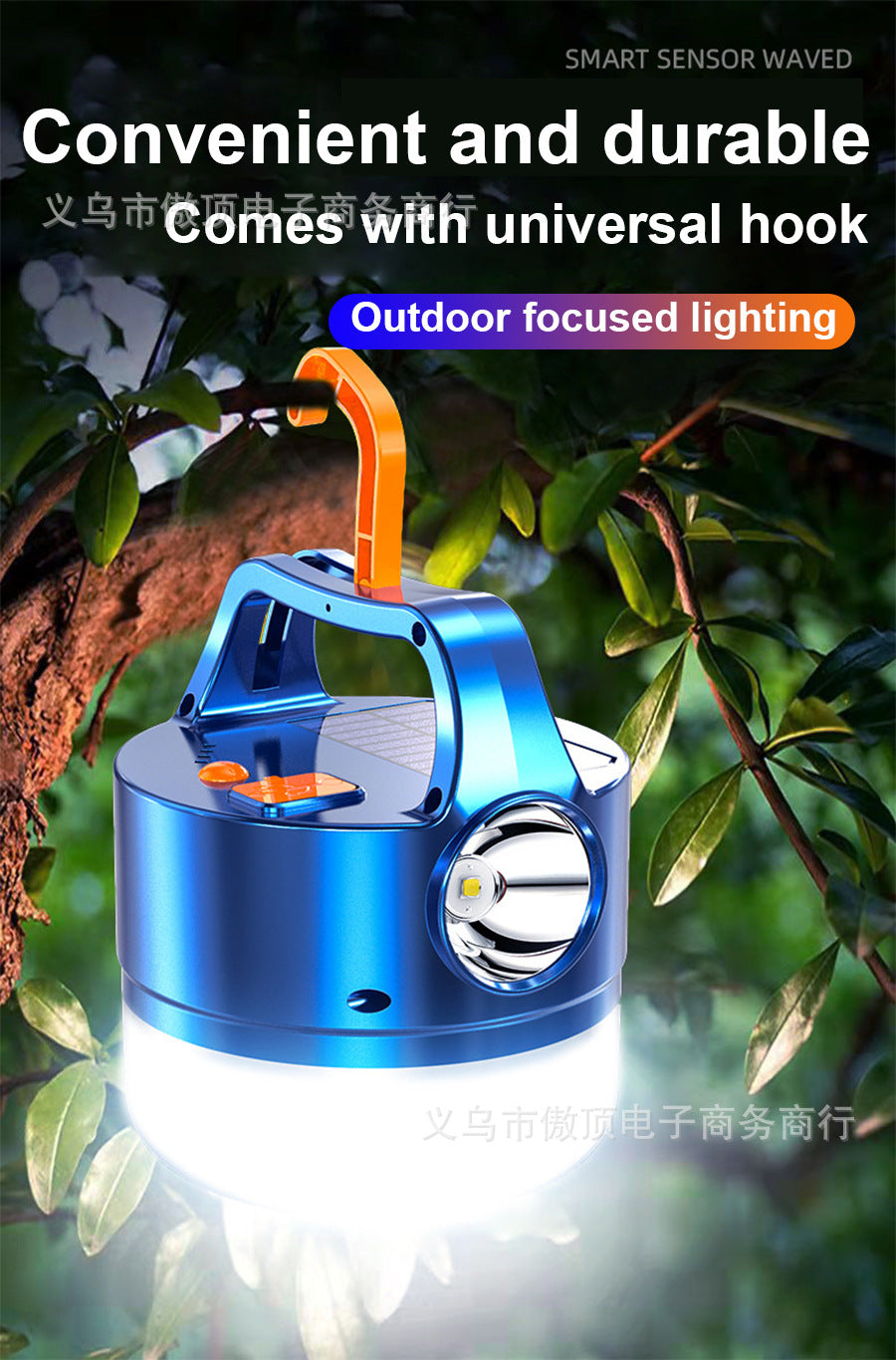 New tent light outdoor waterproof camping lamp LED Campsite Lamp USB Rechargeable Home Power Outage Emergency Light Flashlight