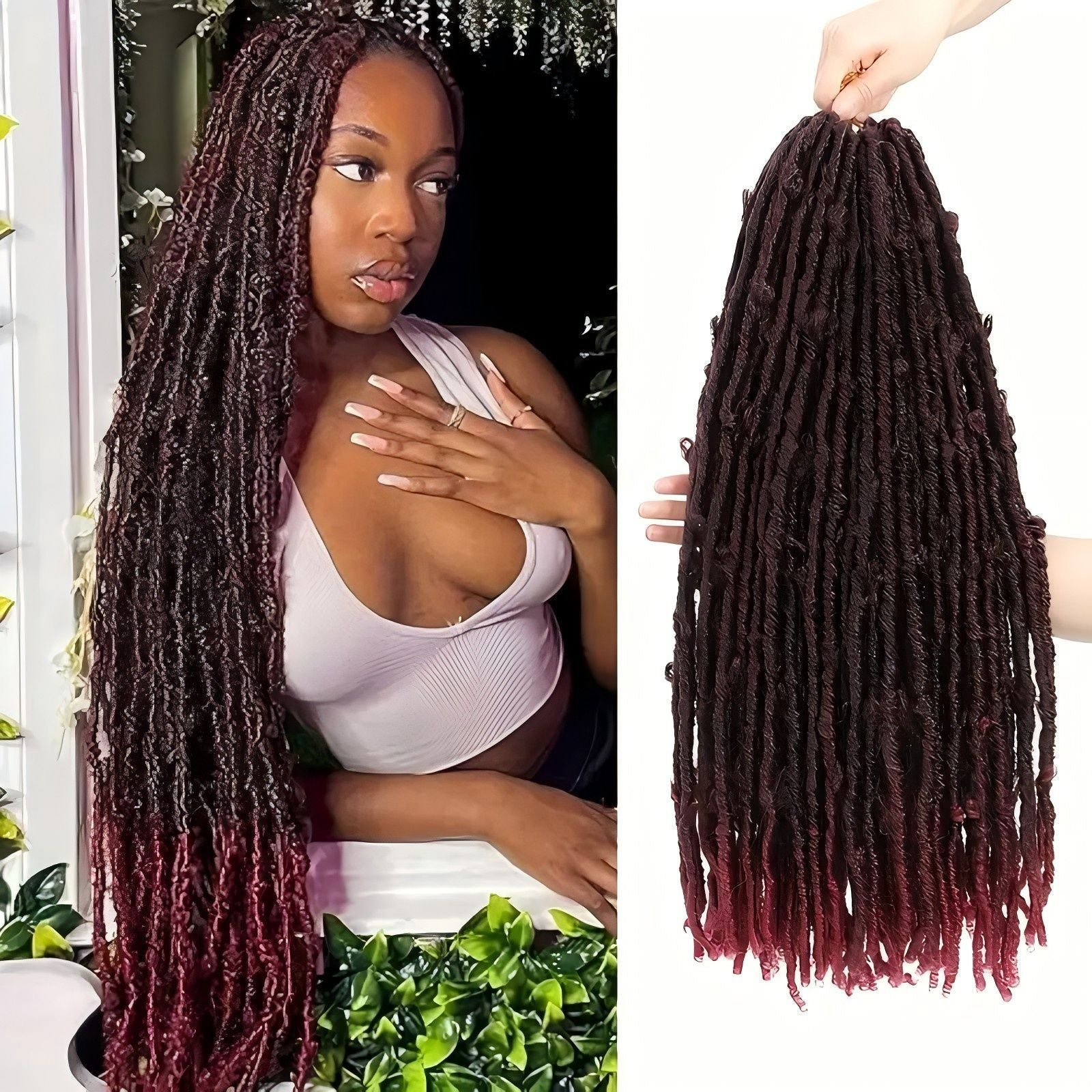 Foreign Trade Dreadlock Crochet Hair Butterfly Locs Crochet Hair Goddess Butterfly Curly Wig