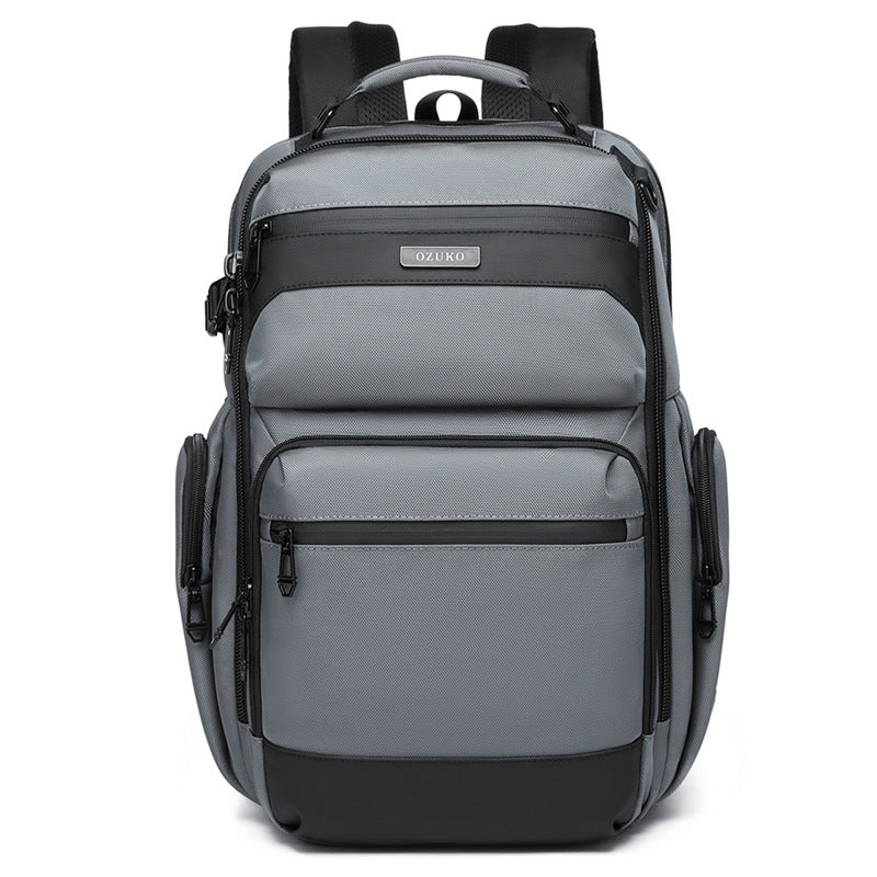 OZUKO Business Backpack Men's Commuting Computer Backpack Waterproof Large Capacity Business Travel Portable Men's Bag