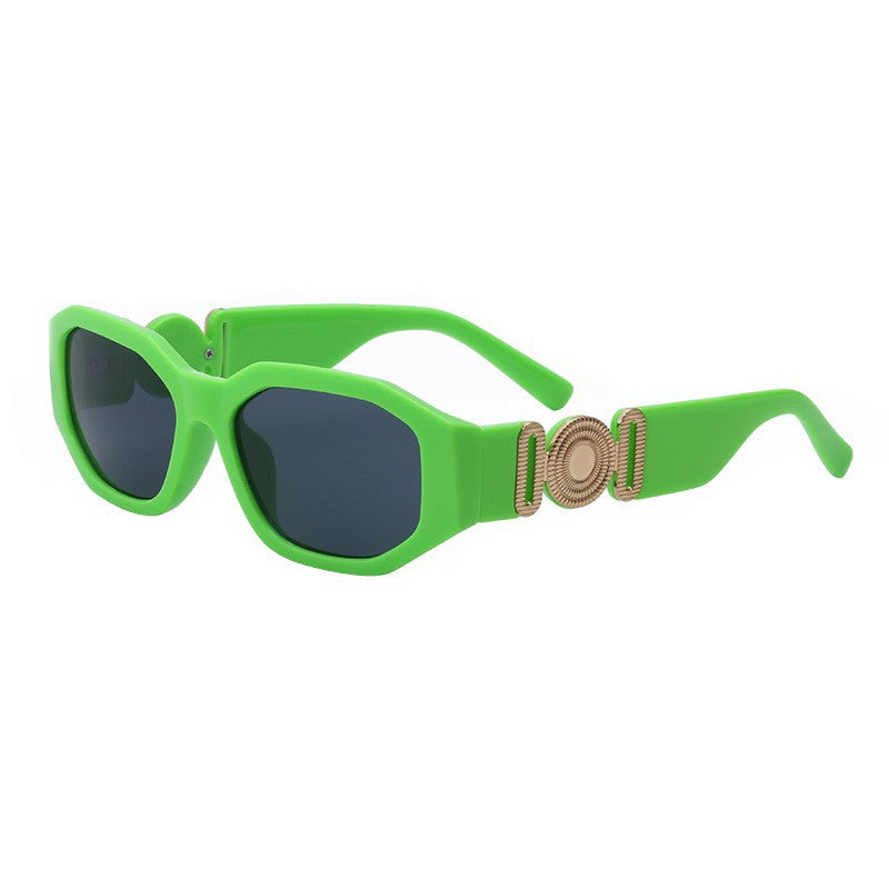 2025New Small Square Frame Sunglasses European and American Trendy Head-Shaped Polygonal Glasses Small Frame Sunglasses for Men