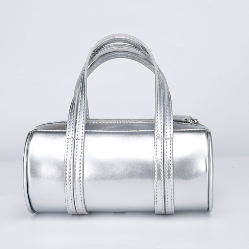 Korean Style Underarm Bag for Women, New Versatile Single Shoulder Fashionable High-End Korean Version Casual Soft Handheld Cylindrical Women's Bag